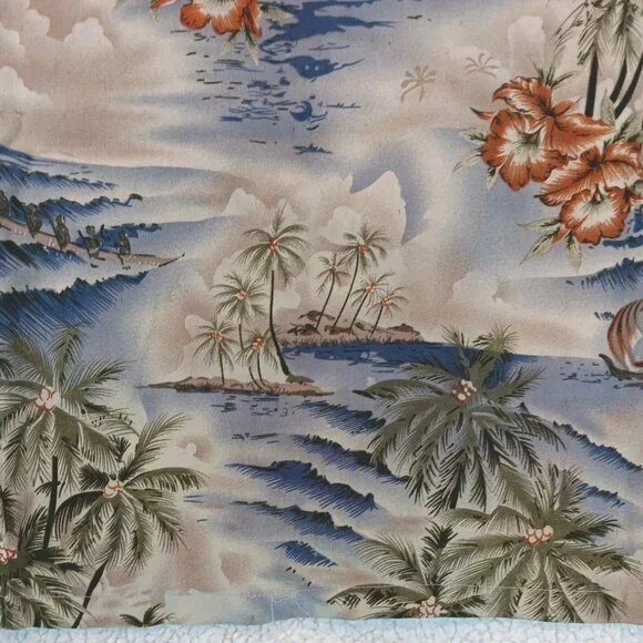 Hawaiian Tropical Men's Button Front Shirt Medium Colorful Floral multicolor Top - Picture 8 of 11